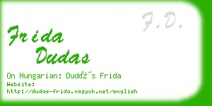 frida dudas business card